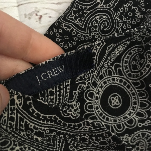 jcrew womens s paisley tank top black vneck femini - Picture 3 of 3